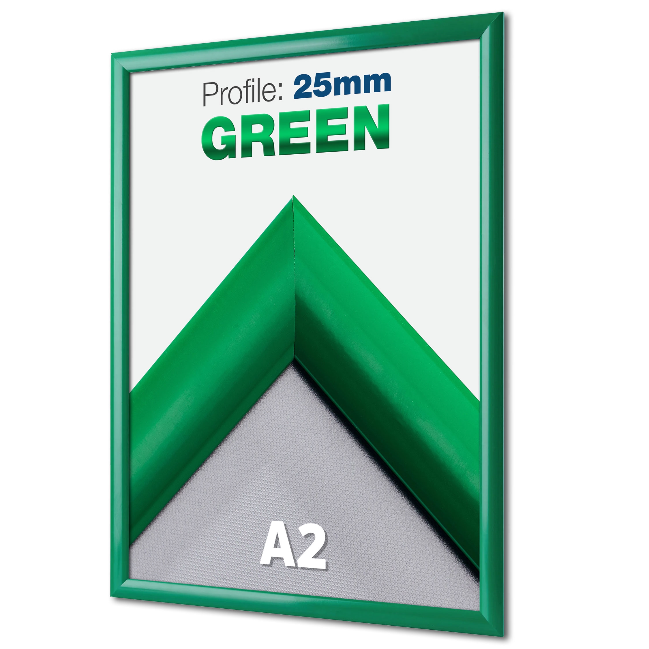 Grön Snäppram med 25 mm profil - A2