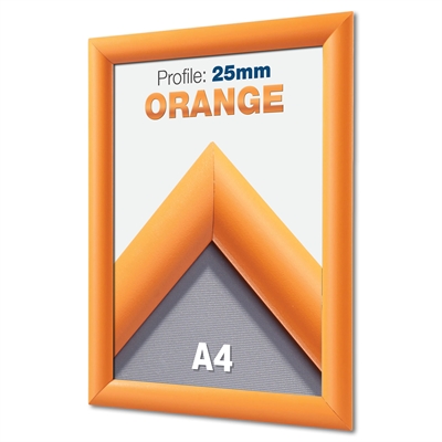 Orange Snäppram med 25 mm profil - A4