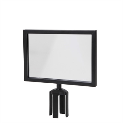 A4 Liggande Affischram för Avspärrningsstolpar - Svart