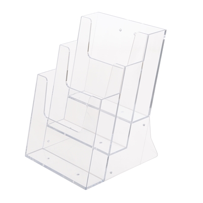 Akryl 3-fack Broschyrställ för bord - A5