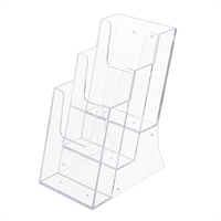 Akryl 3-fack Broschyrställ för bord - M65