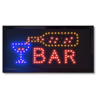 "BAR" LED skylt med ljus