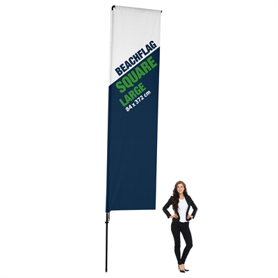 BeachFlagga Square - LARGE - 84x372 cm - Inkl. tryck
