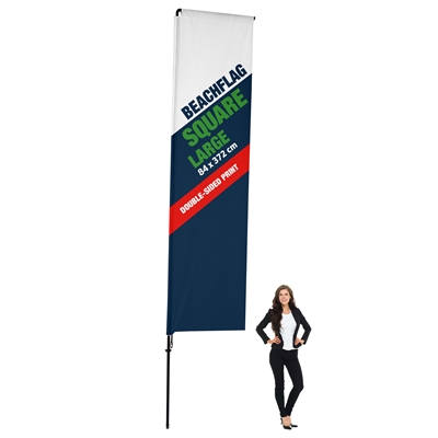 BeachFlagga Square - LARGE - 84x372 cm - Inkl. tryck