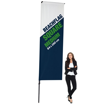 BeachFlagga Square - MEDIUM - 84x260 cm - Inkl. tryck
