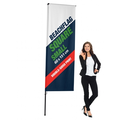 BeachFlagga Square - SMALL - 60x151 cm - Inkl. tryck