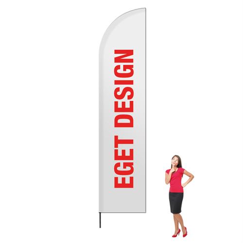 BeachFlagga Bow - XL- 78x403 cm - Inkl. tryck