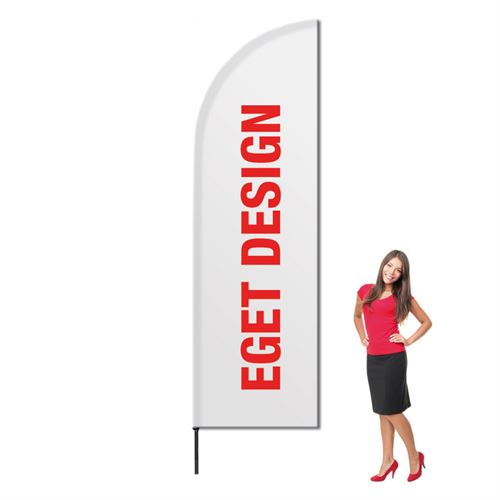 BeachFlagga Bow - LARGE - 78x285 cm - Inkl. tryck