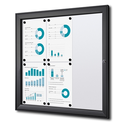 Svart BoardPro whiteboard skyltskåp