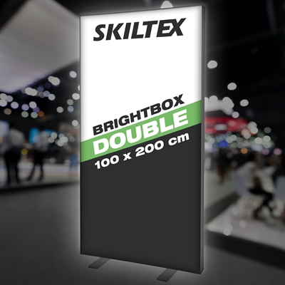 BrightBox Double Svart LED Ljusvägg - 100x200 cm - Inkl. tryck