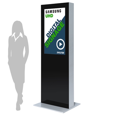 Dubbelsidig Digital Totem med 43" Display - Svart