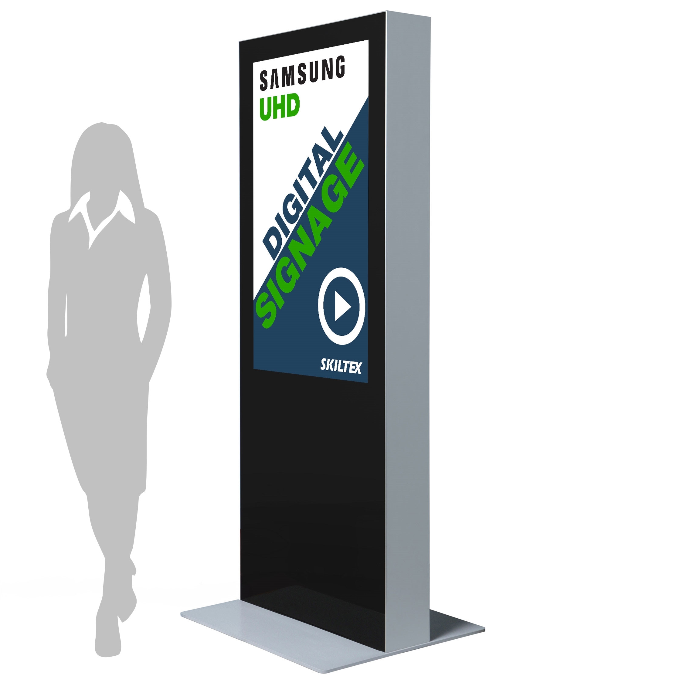 Dubbelsidig Digital Totem med 65" Display - Svart