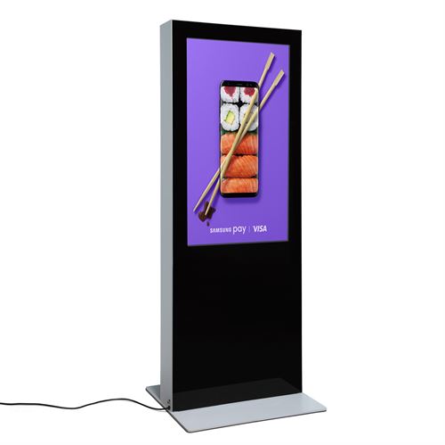 Dubbelsidig Digital Totem med Display - Svart