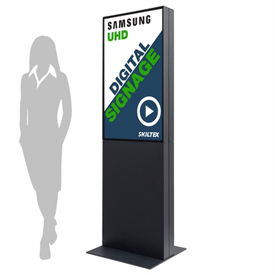 Smart-Line Dubbelsidig Totem Digital Skylt med 43" Display - Svart