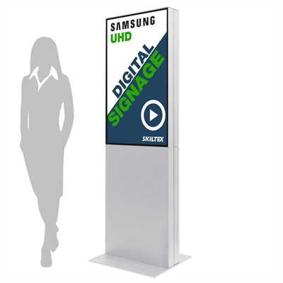 Smart-Line Dubbelsidig Totem Digital Skylt med 43" Display - Vit