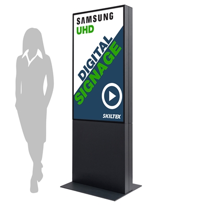Smart-Line Dubbelsidig Totem Digital Skylt med 50" Display - Svart