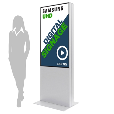 Smart-Line Dubbelsidig Totem Digital Skylt med 50" Display - Vit