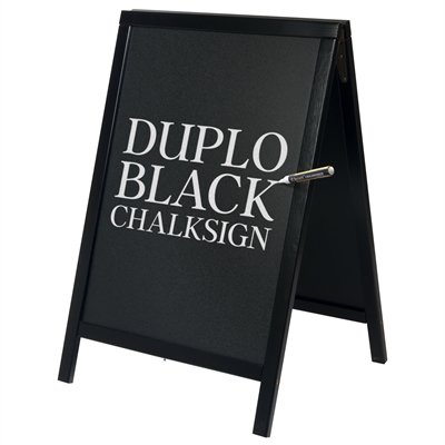 Duplo svart griffeltavla skylt