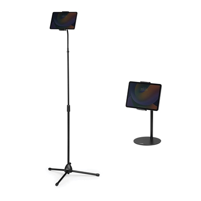 Durable hållare för surfplatta/iPad med arm och golv-/bordstativ