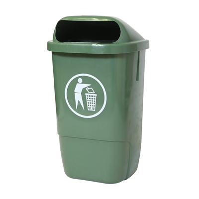 ECO Papperskorg till vägg - 50L - Grön