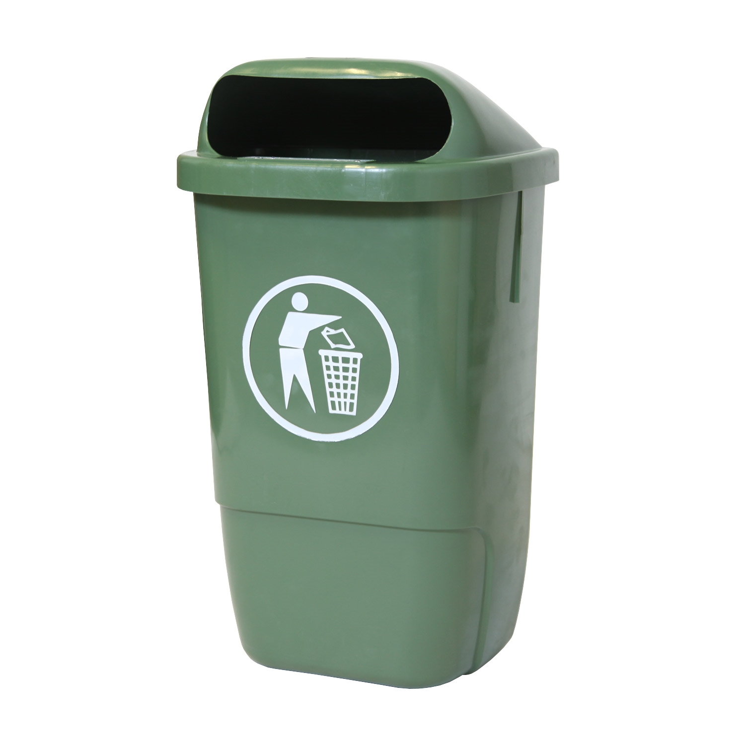ECO Papperskorg till vägg - 50L - Grön