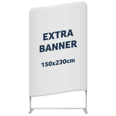 Extra banderoll till Zipper Wall Straight - 150x230 cm - Inkl. tryck på båda sidor