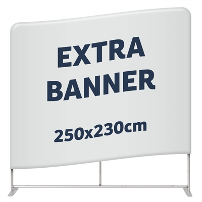 Extra banderoll till Zipper Wall Straight - 250x230 cm - Inkl. tryck på båda sidor
