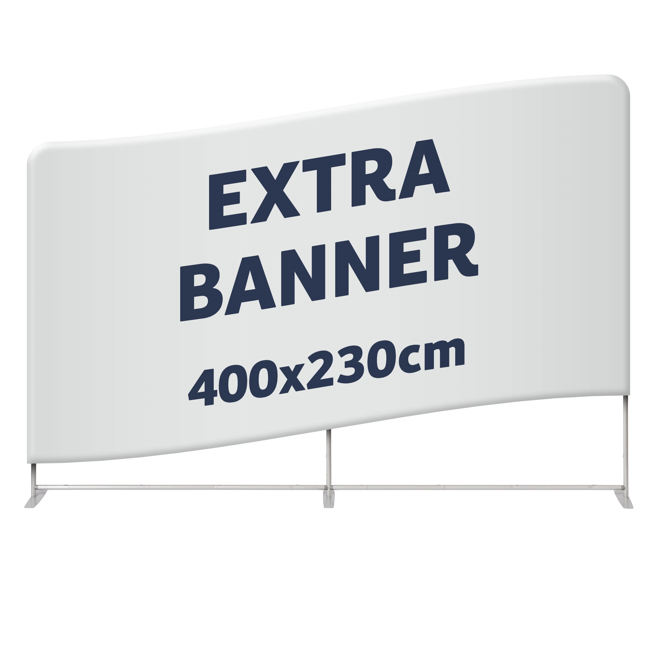 Extra banderoll till Zipper Wall Straight - 400x230 cm - Inkl. tryck på båda sidor