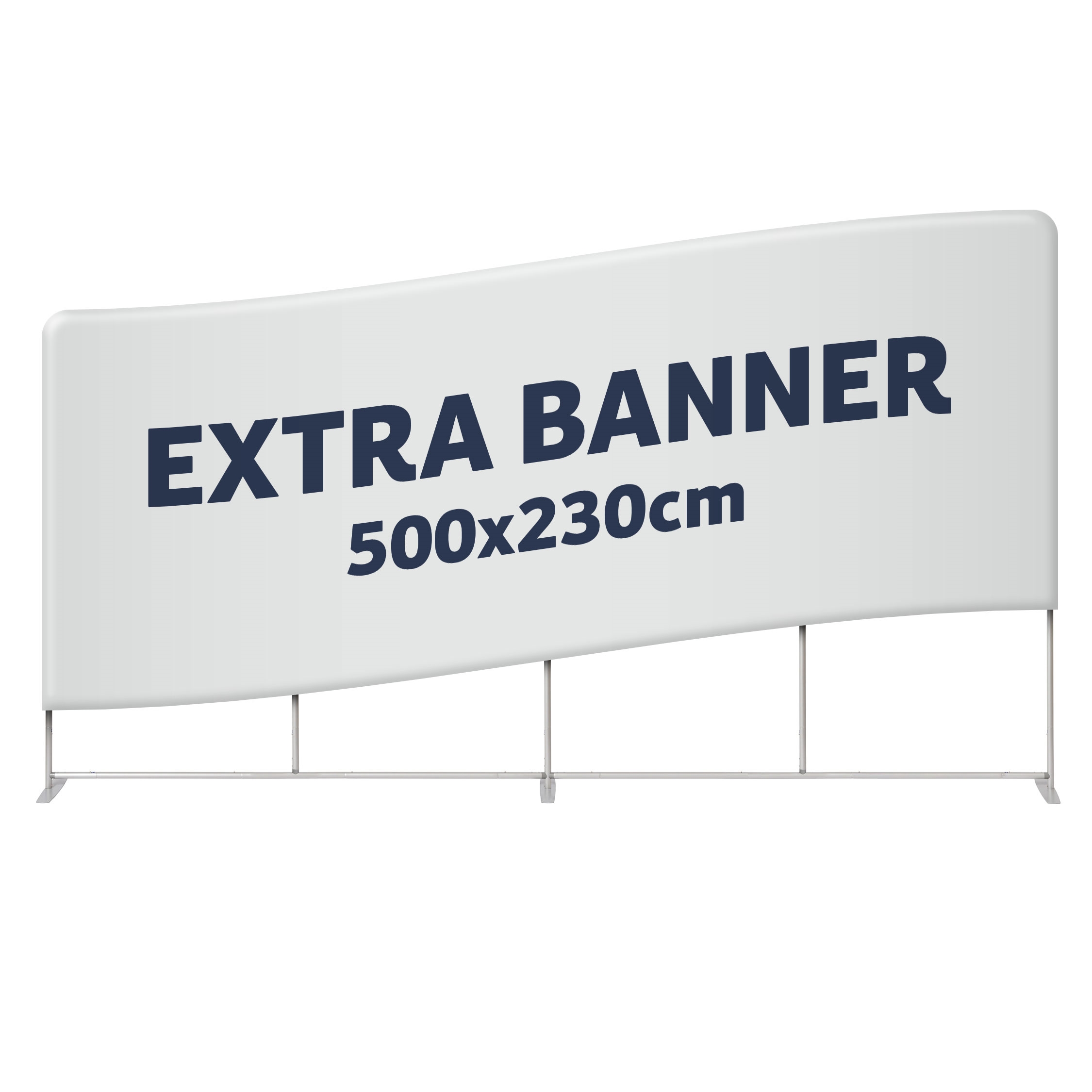 Extra banderoll till Zipper Wall Straight - 500x230 cm - Inkl. tryck på en sida