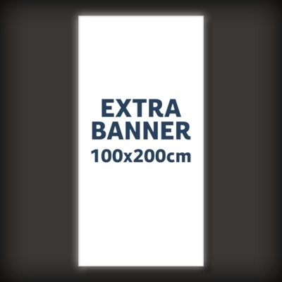 Extra banderoll till BrightBox Single LED Ljusvägg - 100x200 cm - Inkl. tryck