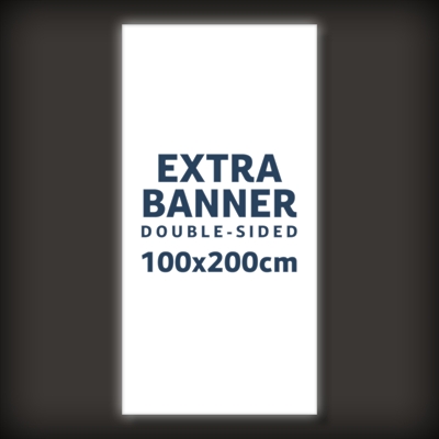 1 st. Extra banderoll till BrightBox Double LED Ljusvägg - 100x200 cm - Inkl. tryck