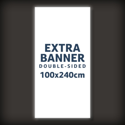 Extra banderoll till BrightBox Double LED Ljusvägg - 100x240 cm - Inkl. tryck
