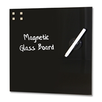 Svart Glastavla Magnetisk - 35x35 cm