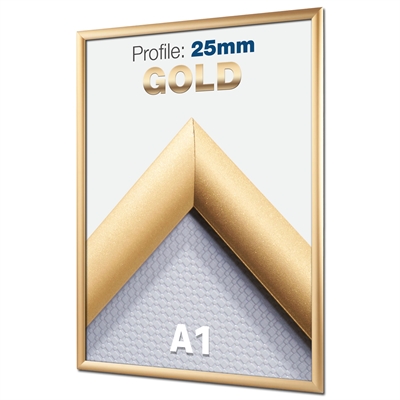 Guld Snäppramar med 25mm profil - A1