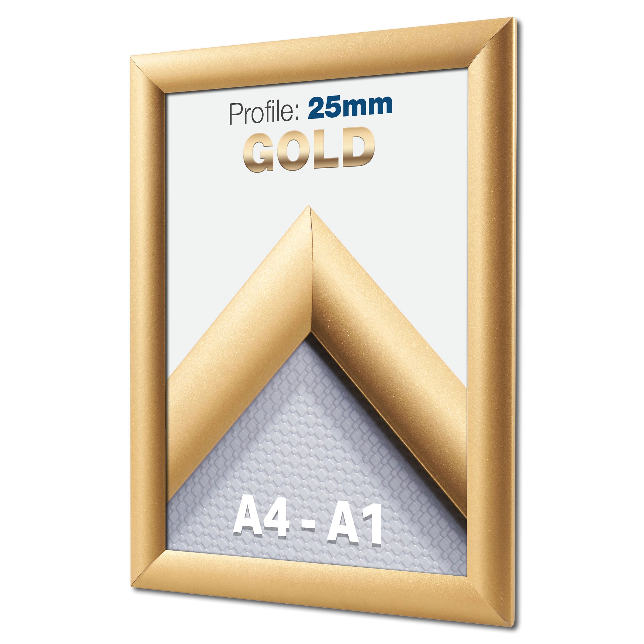 Guld Snäppramar med 25mm profil