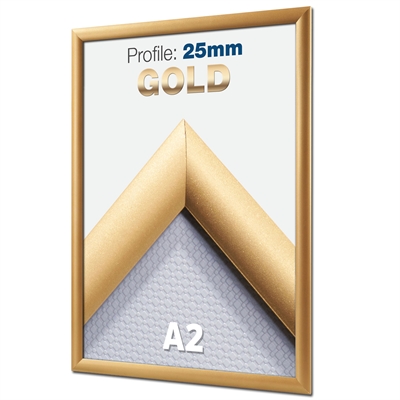 Guld Snäppramar med 25mm profil - A2