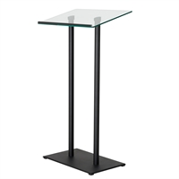 Härdat glas podium – Svart