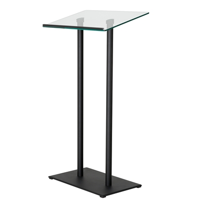 Härdat glas podium – Svart