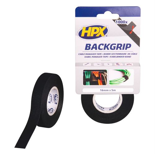 HPX Dubbelsidig Kabelbindare Velcro Band - 16 mm x 5 meter