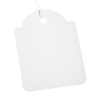 Hängetikett med snöre 36x53 mm - Paket med 1000 st