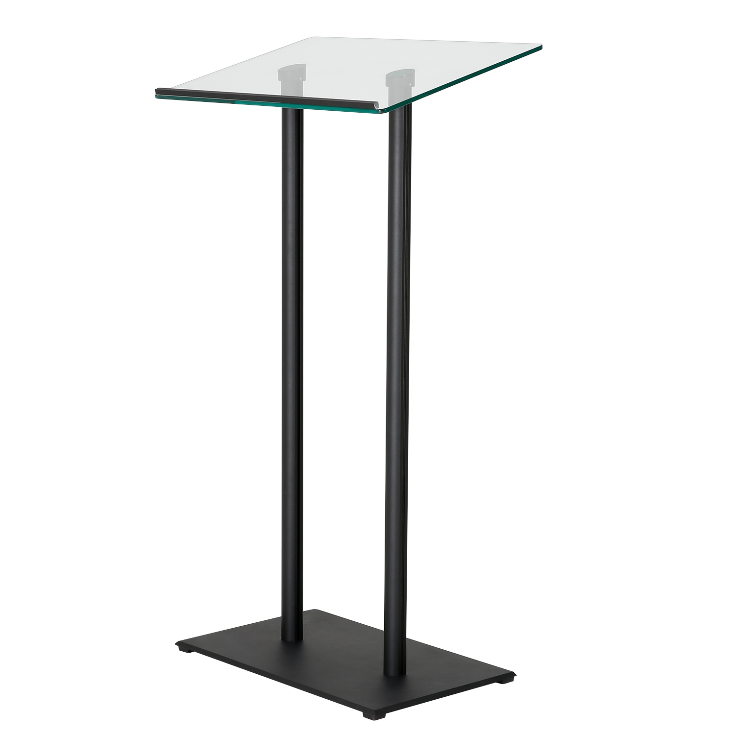 Härdat glas podium – Svart