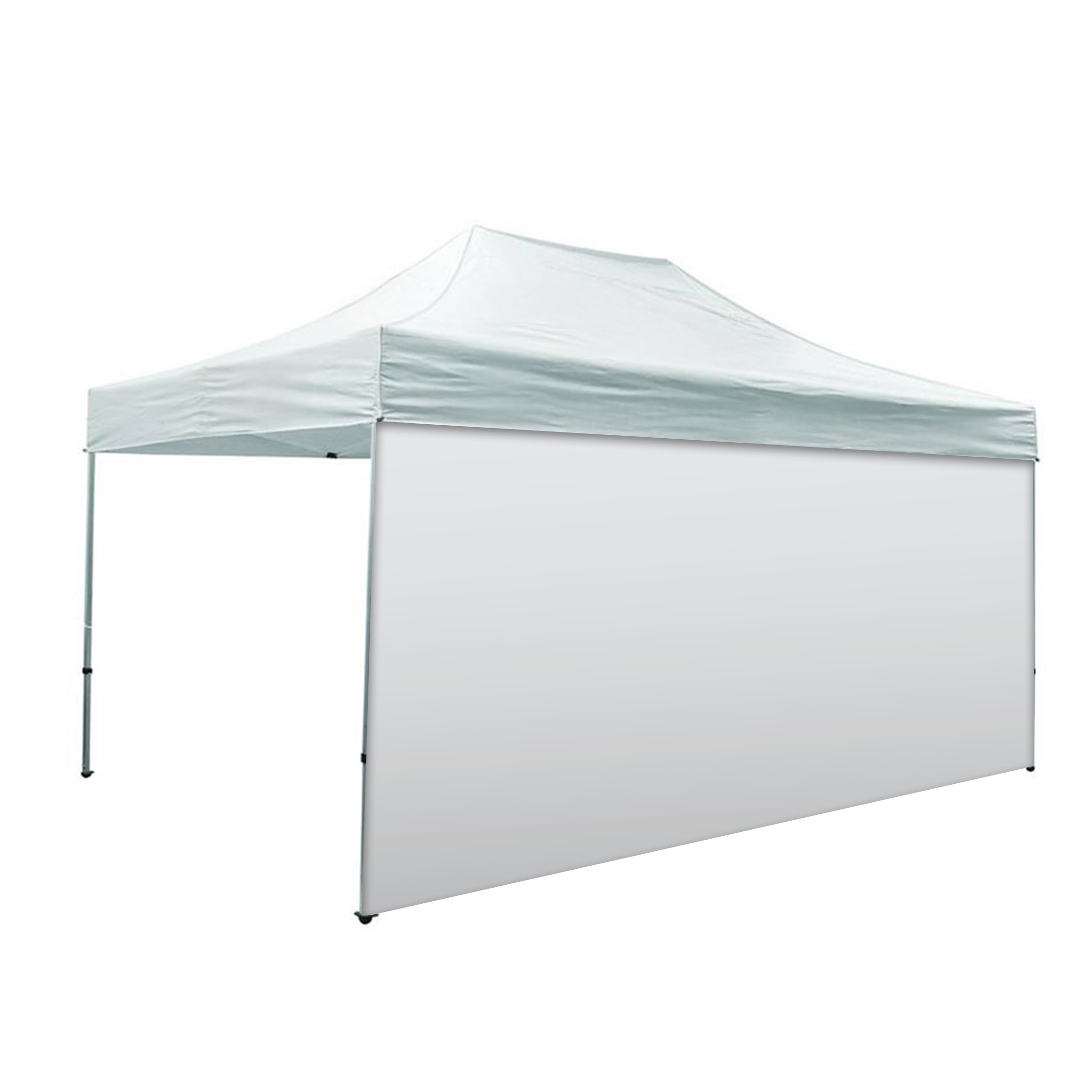 Sidovägg Vit utan print till reklamtält - 450 cm