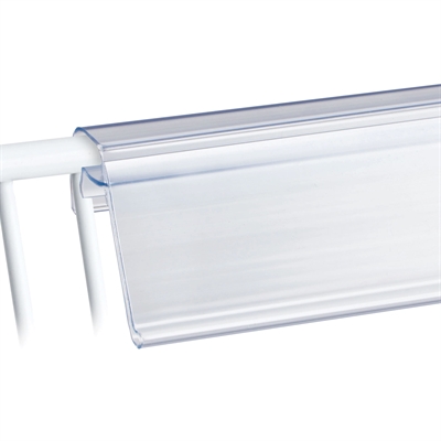 Hyllkantslist för trådkorgar - 39 x 1250 mm - Transparent