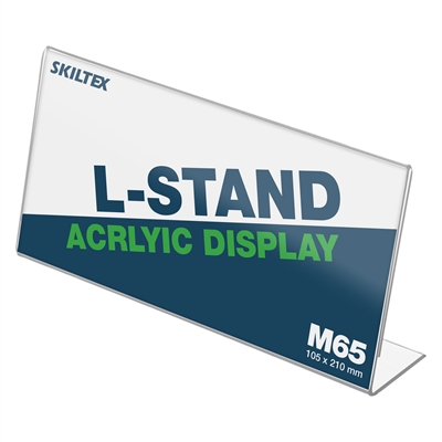 L-Stand Bredformat Akryl Skyltställ - M65