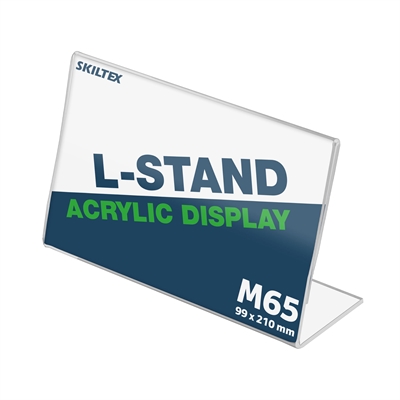 L-Stand Bredformat Akryl Skyltställ - M65