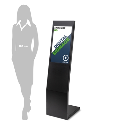 L-Stand Digital skylt med 24" Skärm - Svart