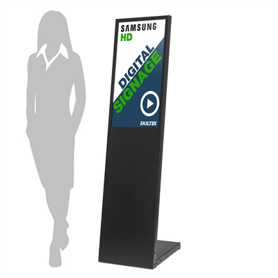L-Stand Digital skylt med 32" Skärm - Svart