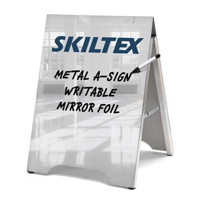 Metall A-skyltar med skrivbar spegelfilm