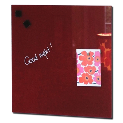 NAGA Magnetisk Röd Glastavla – 45x45