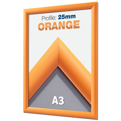 Orange Snäppram med 25 mm profil - A3